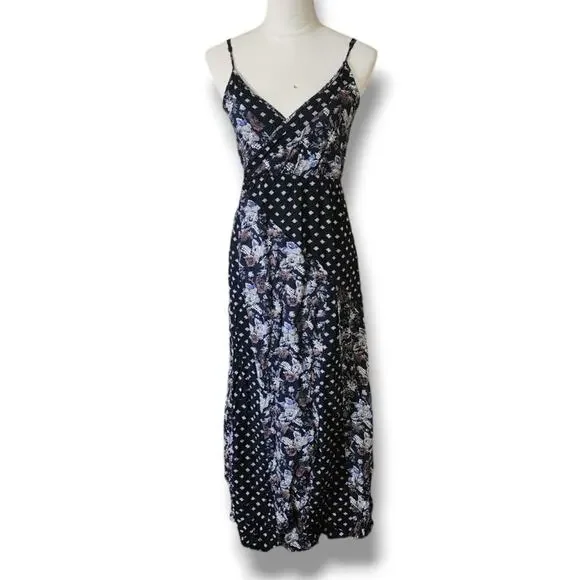 Tobi Floral Patchwork Bohemian Strappy Maxi Dress - Picture 1 of 4